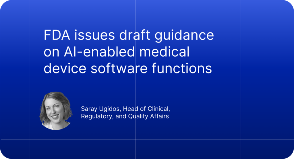 The FDA defines AI-DSF as software in a medical device that uses AI to generate predictions or inferences from new data inputs.