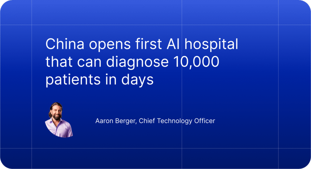 In October 2024, Tsinghua University’s Institute for Artificial Intelligence Industry Research in Shijiazhuang, Hebei Province, unveiled Agent AI Hospital